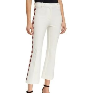 Derek Lam 10 CrosbyCrosby Cropped Flare Pants w/ Embroidery